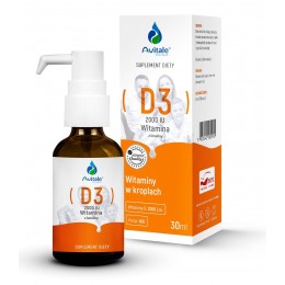 Avitale Witamina D3 - 2000IU - 30ml Medicaline witamina z lanoliny cholekalcyferol