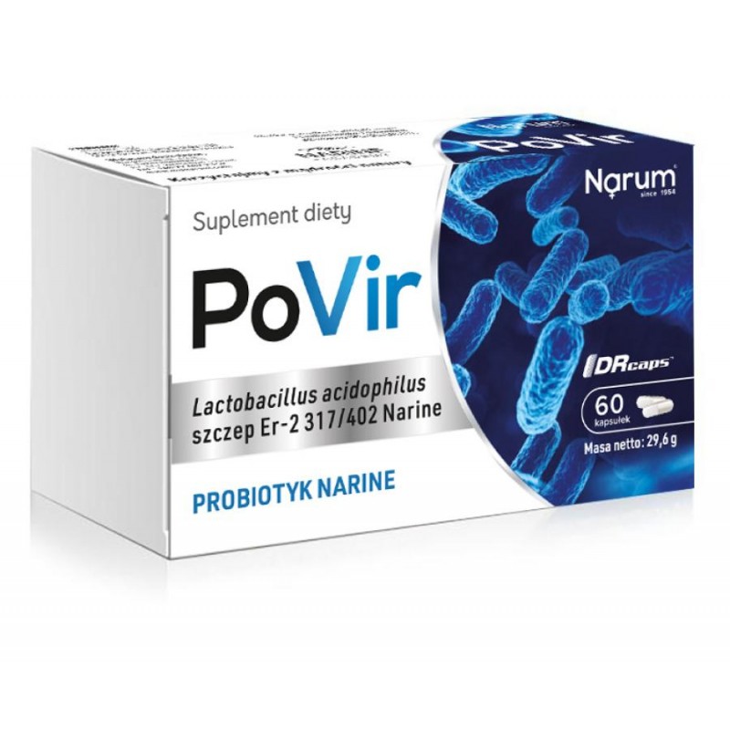 PoVir 60 kaps. Narum Lactobacillus acidophilus szczep Er-2 317/402 Narine