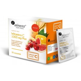 Witamina C 1000mg 30 saszetek Aliness Kwas L-askorbinowy L-askorbinian sodu Bioflawonoidy Rutyna Acerola
