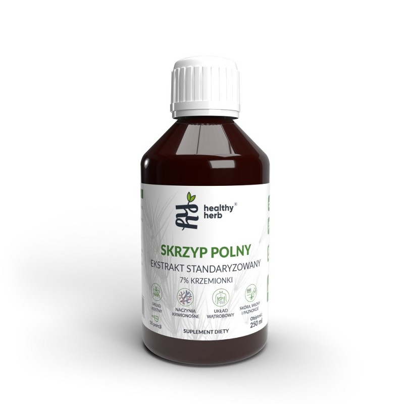 Skrzyp polny 250 ml Healthy Herb krzemionka sok z maliny NFC Rubus idaeus ekstrakt z ziela skrzypu polnego Equiseti Herba