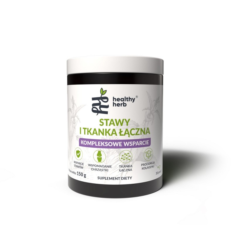 Stawy i tkanka łączna 150 g Healthy Herb siarka organiczna chondroityna glukozamina skrzyp polny pokrzywa witamina C