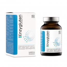 Enzygluten 60 kaps. Norsa Pharma Oligopeptydaza prolilowa Proteaza Alfa Amylaza Lipaza Betaina