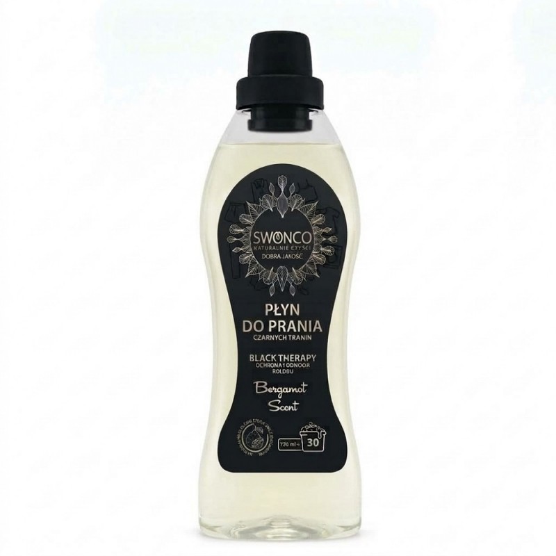Płyn do prania czarnych tkanin 750 ml Swonco Black Therapy Bergamot Scent