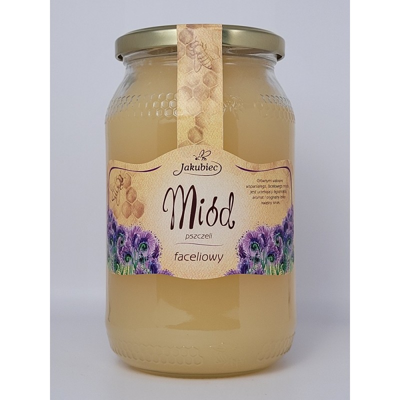 Miód faceliowy 1200 g Jakubiec miód nektarowy