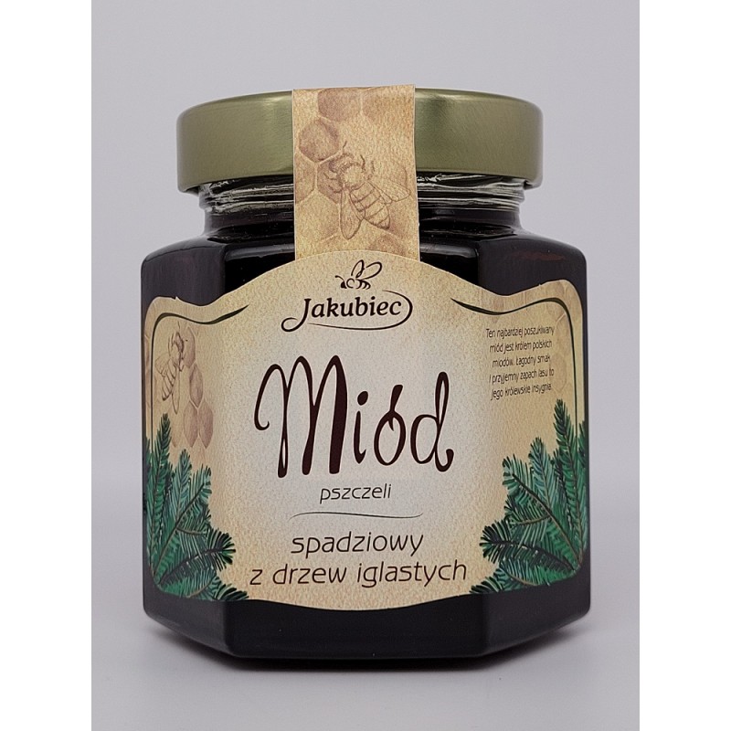 Miód spadziowy z drzew iglastych 400 g Jakubiec