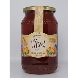 Miód wielokwiatowy z wrzosem 1200 g Jakubiec miód nektarowy