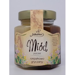 Miód rzepakowo-gryczany 420 g Jakubiec miód nektarowy miód gryczany miód rzepakowy