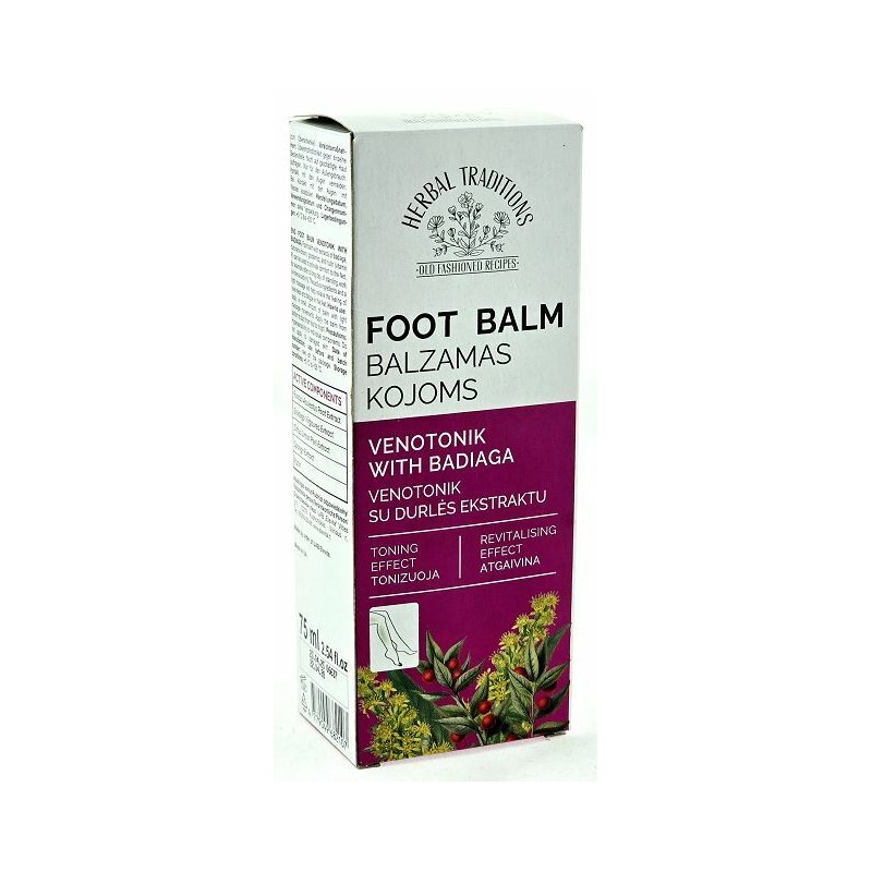 Balsam do nóg Venotonik 75 ml Herbal Tradiotions ekstrakt gąbki ruszczyk kolczasty nawłoć rutyna
