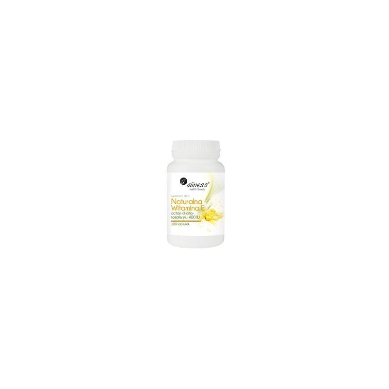 Witamina E Naturalna 400 IU 100 kapsułek octan d-alfa-tokoferylu 400 IU Aliness