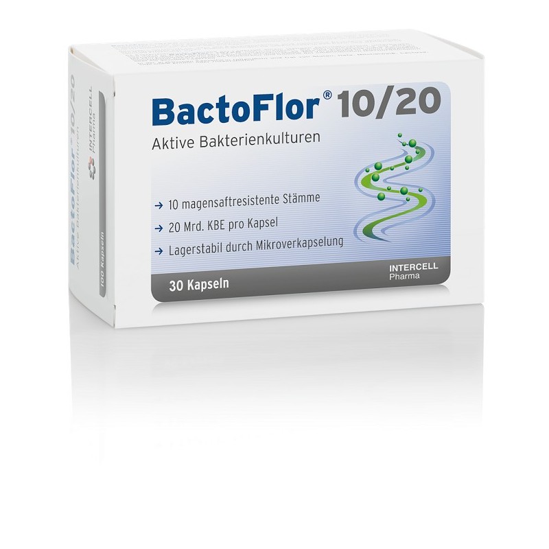 BactoFlor 10/20 100 kapsułek Probiotyk prebiotyk aktywne kultury bakterii 